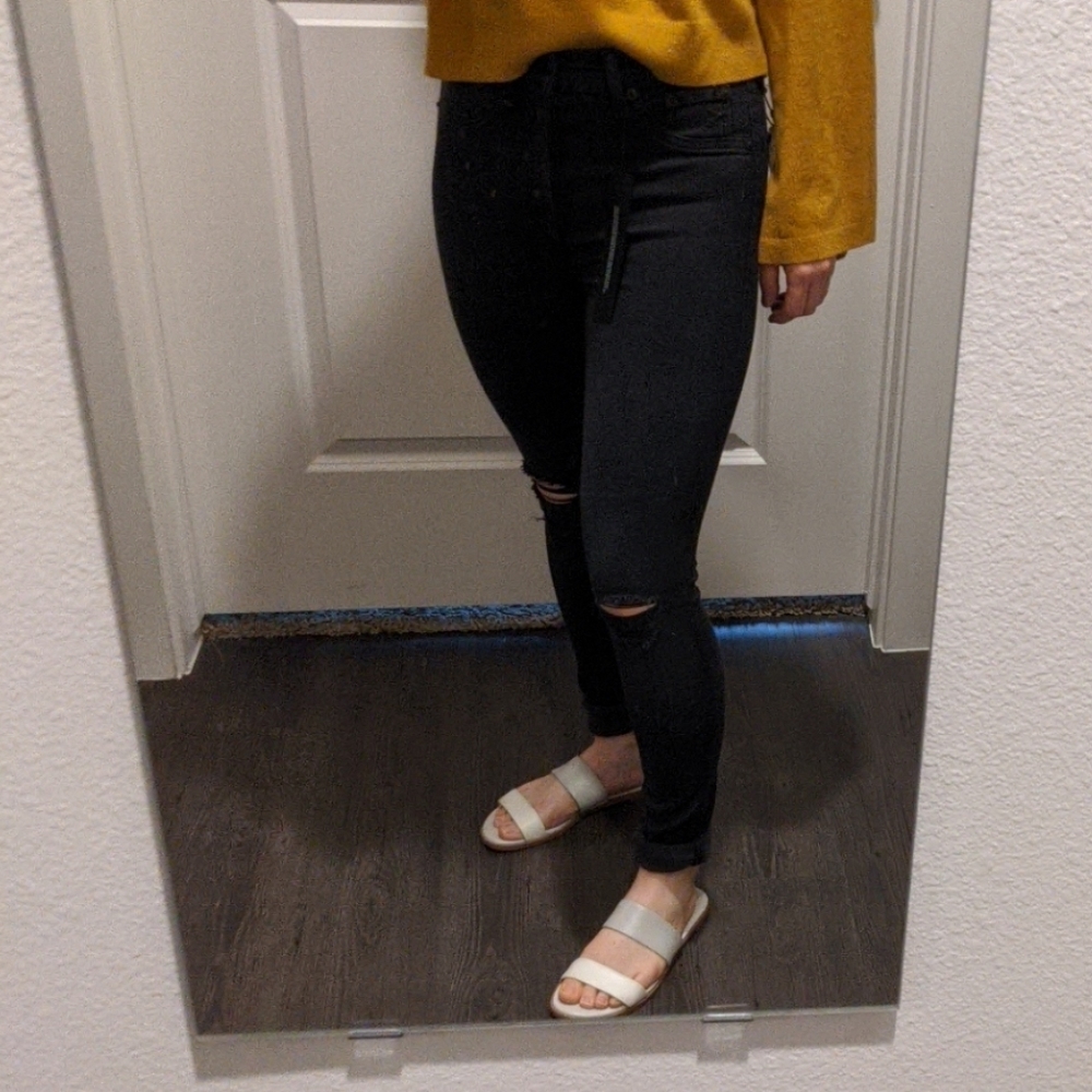 Rag & bone high rise skinny jeans in black